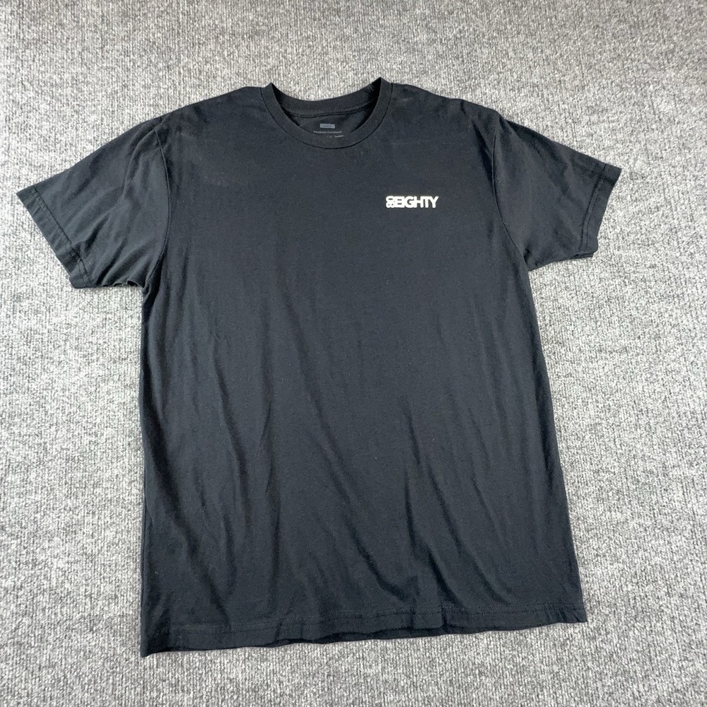 80EIGHTY Shirt Mens Large Black Dream Car Giveaway Racing Graphic T-Shirt Tee